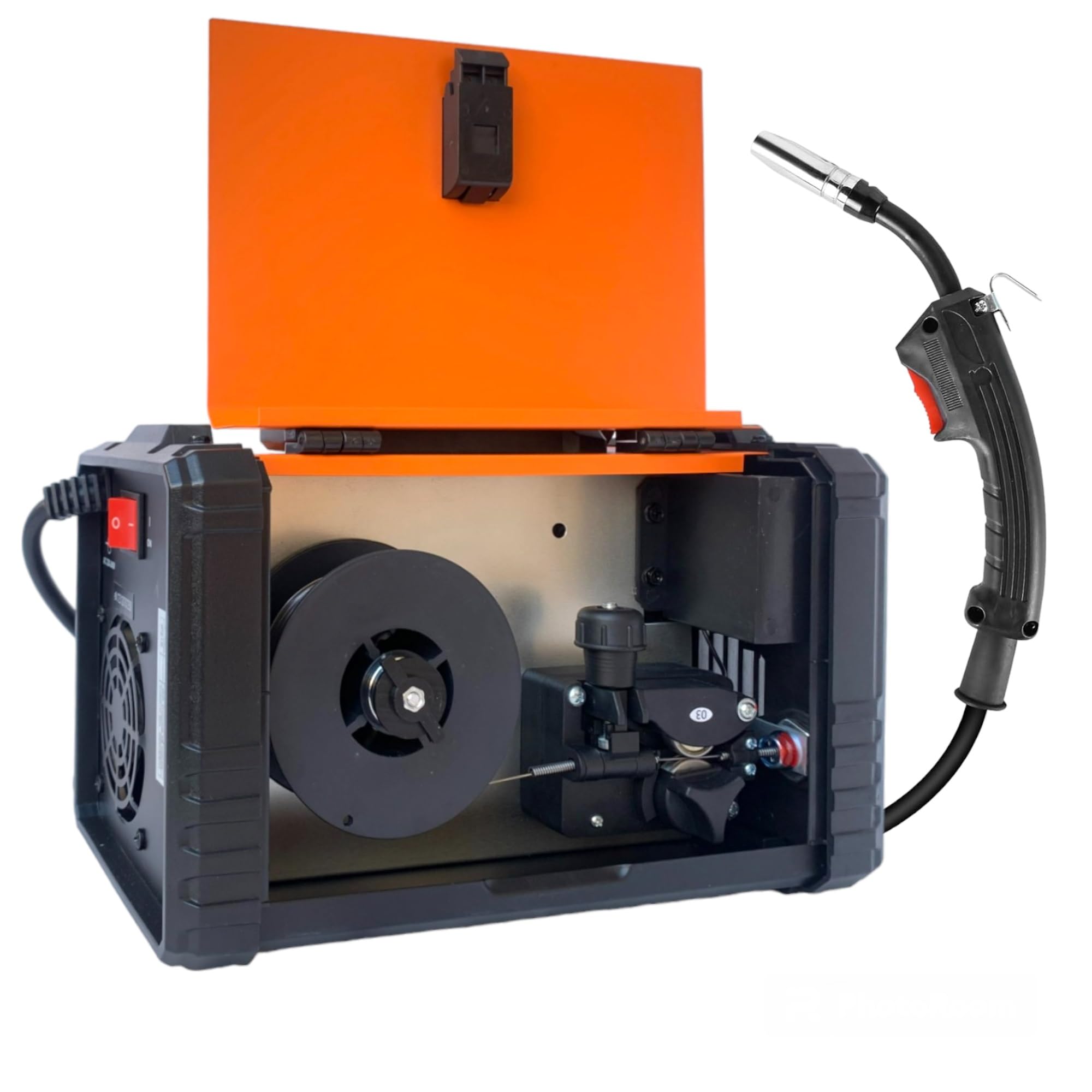Saldatrice Multifunzione Filo Continuo MIG No GAS + MMA Elettrodo 600 Ampere per Fabbro Display Digitale Portatile Saldatura MIG MMA IGBT inverter include Maschera, Torcia e Bobina di Filo Animato