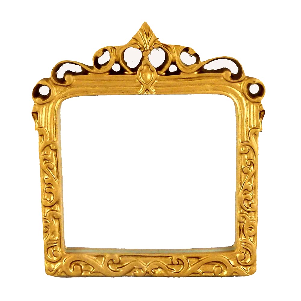 Melody Jane Dolls Houses House Miniature Accessory Ornate Mantle Mirror in Gold Frame 1:12 Scale
