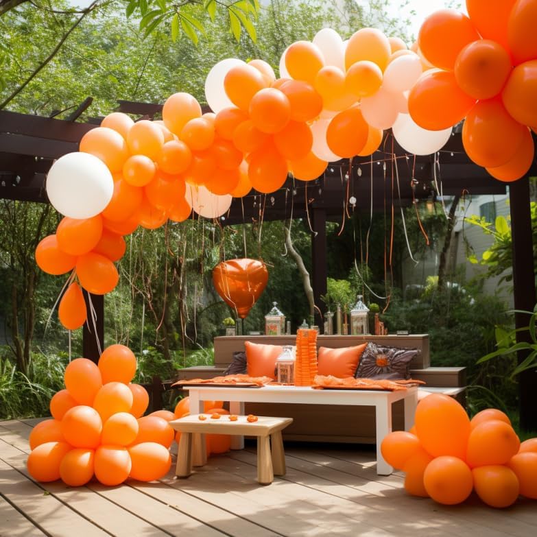  Orange Balloons 120pcs 12 Inches Latex Balloons for Birthday Anniversary Wedding Party Supplies Garland Arch Fall Themed Decoration thumbnail