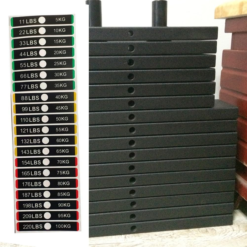 QSTDGVPW Étiquettes de poids de 4,5 à 117 kg pour équipement de fitness et articles de sport QSTDGVPW Étiquettes de poids de 4,5 à 117 kg pour équipement de fitness et articles de sport