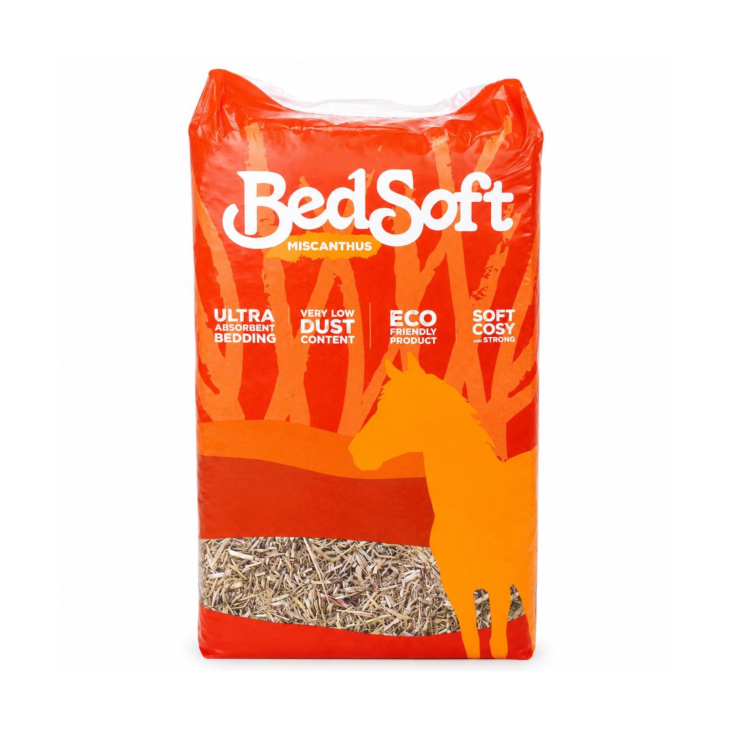 BedSoft Miscanthus Horse Bedding 16KG – Ultra Absorbent, Low Dust, Sustainable & Biodegradable Stable Bedding for Horses, Ponies & Small Animals