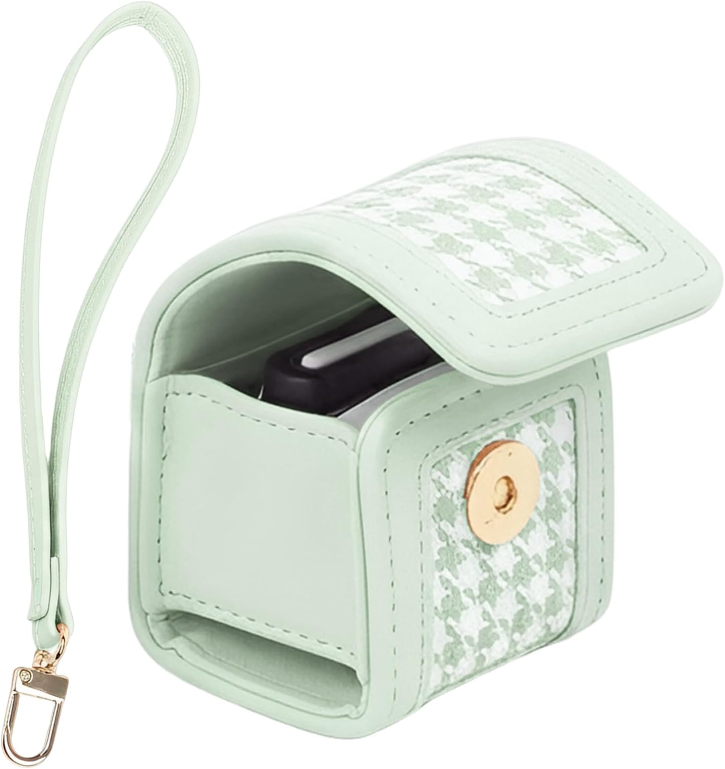 Protective Camera Case Compatible with Fujifilm Instax Pal Camera, Custom Fit PU Leather Bag with Wrist Band, Compact Carrying Storage, Ideal for Photographers (Green)