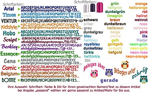 Fleece Halstuch (Schal) für Mädchen und Jungen mit Name & Motiv/Sternzeichen bestickt, personalisiert (11 Farben zur Auswahl)