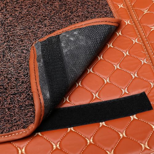 Image of CARNEST 7D Car Floor Mats Only Compatible with Corolla All Model, Set of 3 Pcs, 100% Waterproof & Washable Luxury 7D Car Foot Mats, Tan