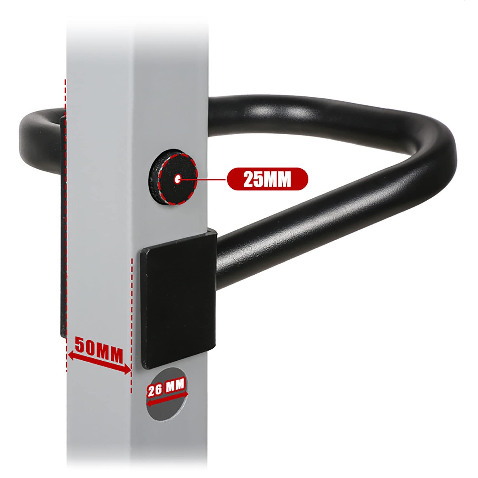 Accesorios de barra de inmersión J para jaula de potencia 2x2, soporte de acero sólido, juego multicolor 1-2 pulgadas para rack de alimentación