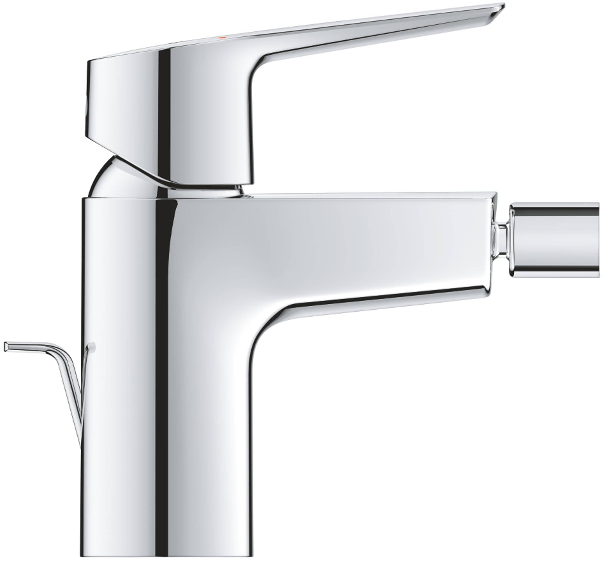 Grohe Start QuickFix- Grifo de bidé monomando S (vaciador automático, menor consumo de agua, instalación rápida, altura 147mm), cromo, 32560002
