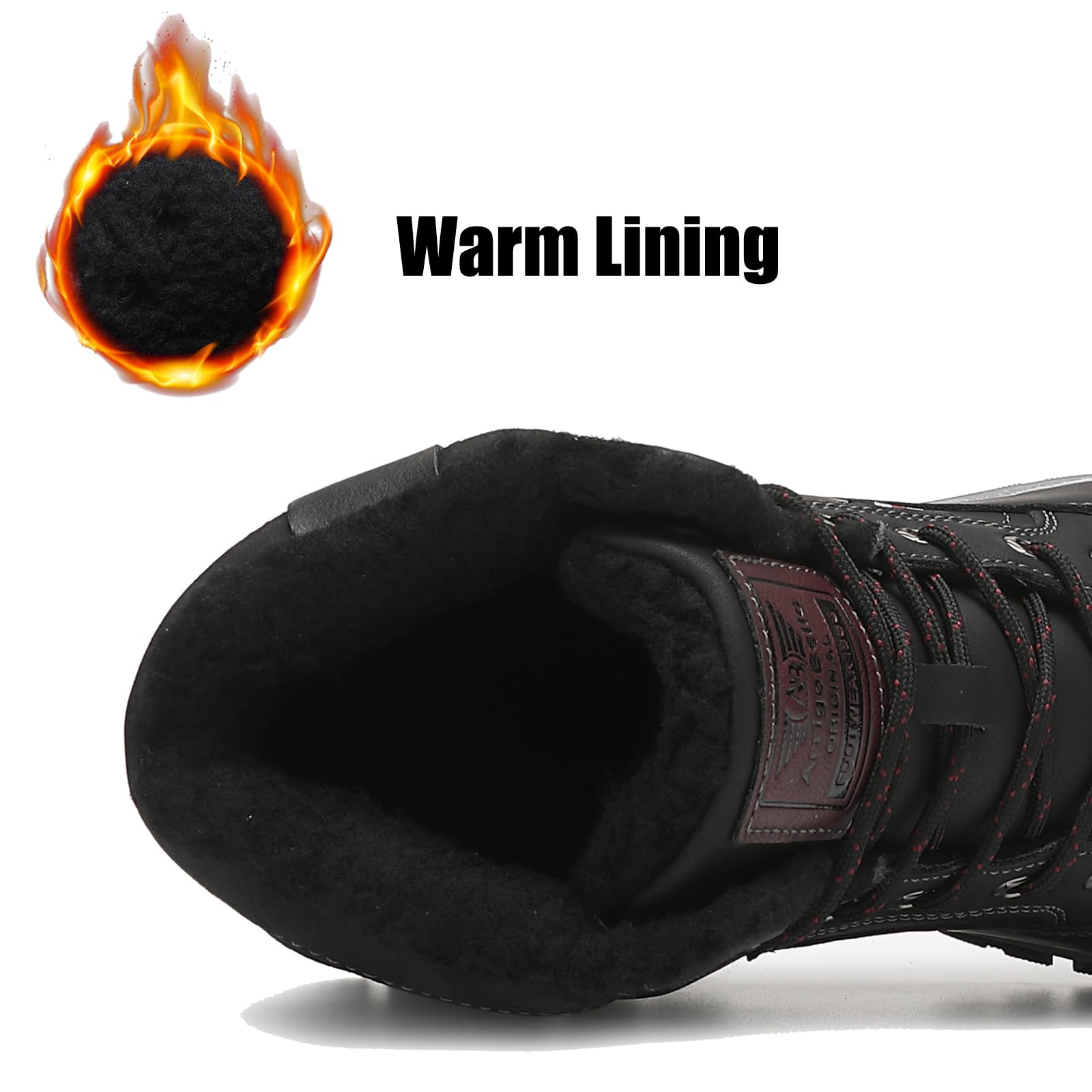 ARRIGO BELLO Stivali Uomo Invernali Scarpe Inverno Calda Foderato Montagna Antiscivolo Trekking Boots Scarponcini Neve Taglia 41-46EU