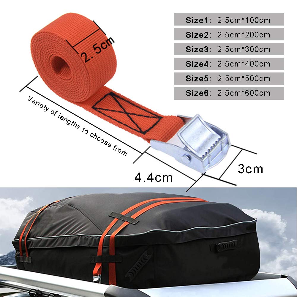 6 Pezzi Cinghie Di Fissaggio Con Cricchetto Professionali, Cinghie Di Tensionamento, Cinghie Per Trasporto Di Ancoraggio Per Camping Outdoor Auto Bici Moto Ect (25mm*4m, grigio beige)