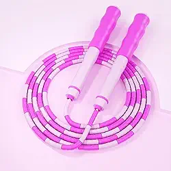 Corda de pular, corda de pular com contas macias segmentadas e sem emaranhados, corda de pular fitness para homens e mulheres