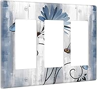 Vista 66 de Cubierta decorativa para interruptor de luz dúplex de 1 banda, placa frontal eléctrica, placa de receptáculo para baño, cocina, decoración del hogar