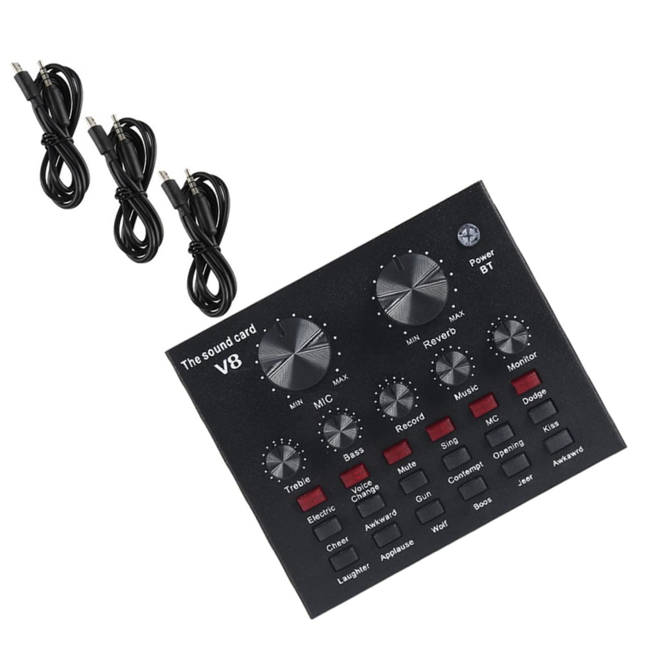 BESTonZON Live Streaming Equipment Kit Condenser Microphone Set Sound Card for Singing Recording