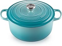 Vista 31 de Le Creuset Horno holandés redondo de hierro fundido esmaltado, 4.5 cuartos de galón, Marsella