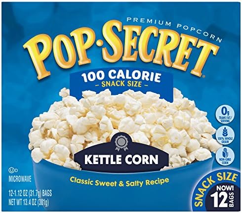 Pop Secret Popcorn, Kettle Corn, 3 Ounce Microwave Bags, 12 Count Box,1.12 Ounce (Pack of 12)