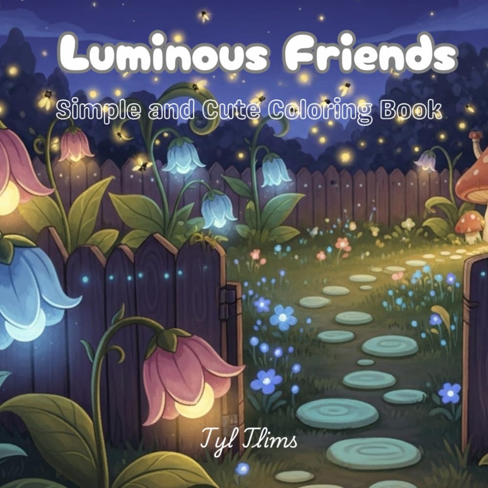 Luminous Friends: Simple and Cute Coloring Book