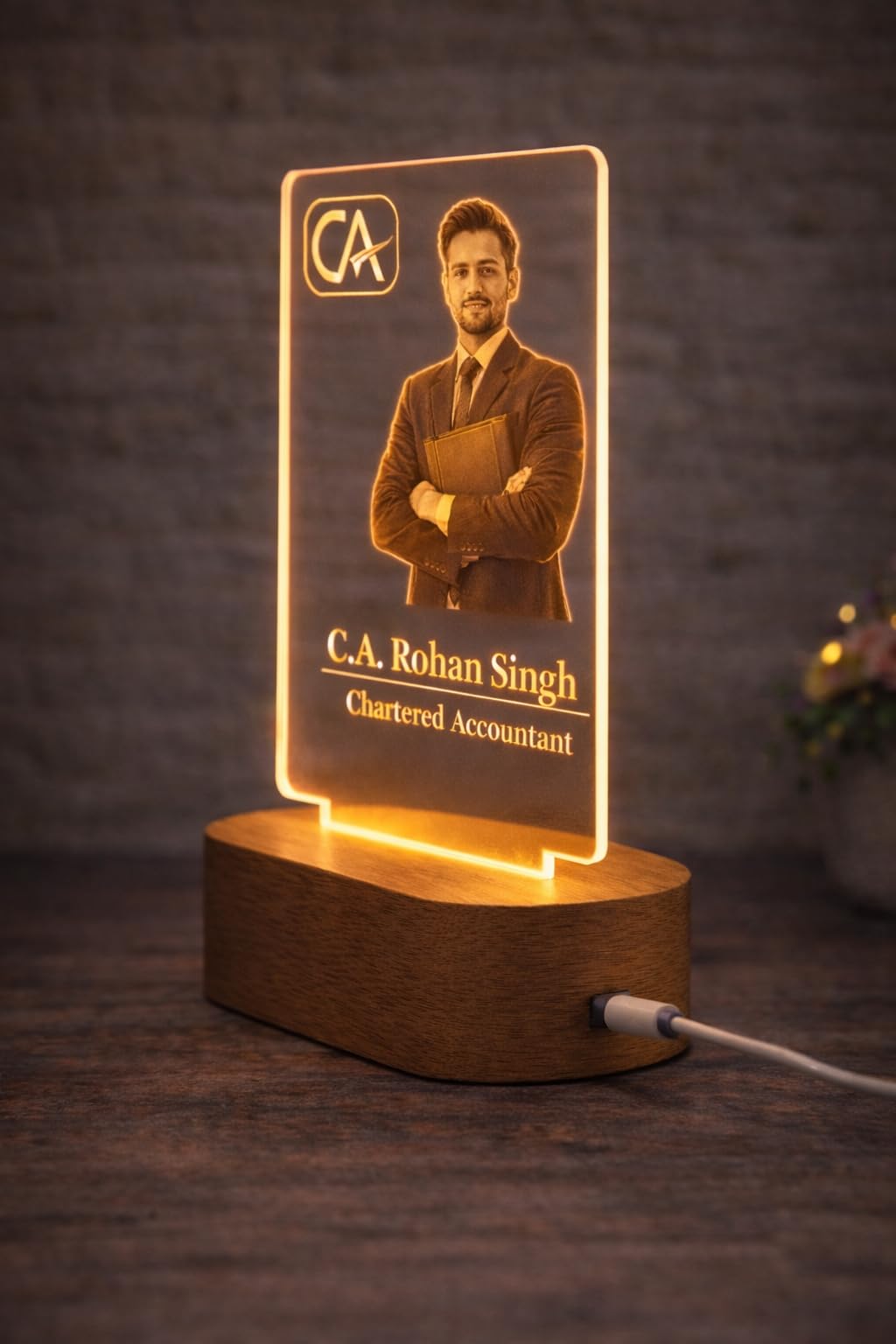 Personalized Photo LED Lamp - Custom Name & Gift -5