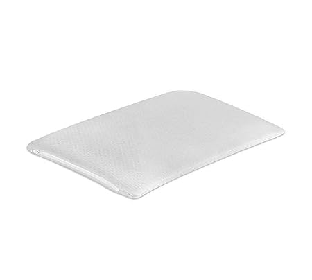 The White Willow Memory Foam Junior Size Ultra Thin Neck Support Sleeping Bed Pillow for Kids with Soft Removable Washable Outer Zip Cover-(18