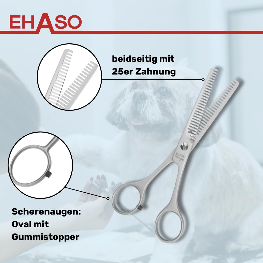 EHASO doppelseitige Effilierschere, 13,5cm 25er Zahnung