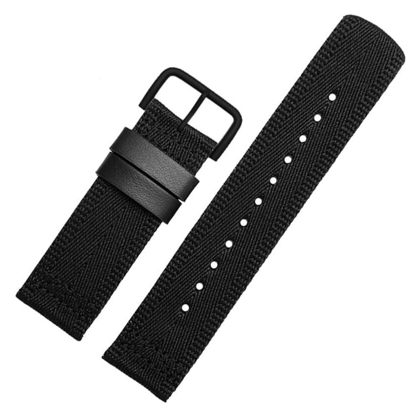 Remplacement du bracelet de la montre intelligente Bracelet de montre en Nylon respirant tendance Bracelet en toile Bracelet de remplacement 24mm Bracelet de montre en nylon