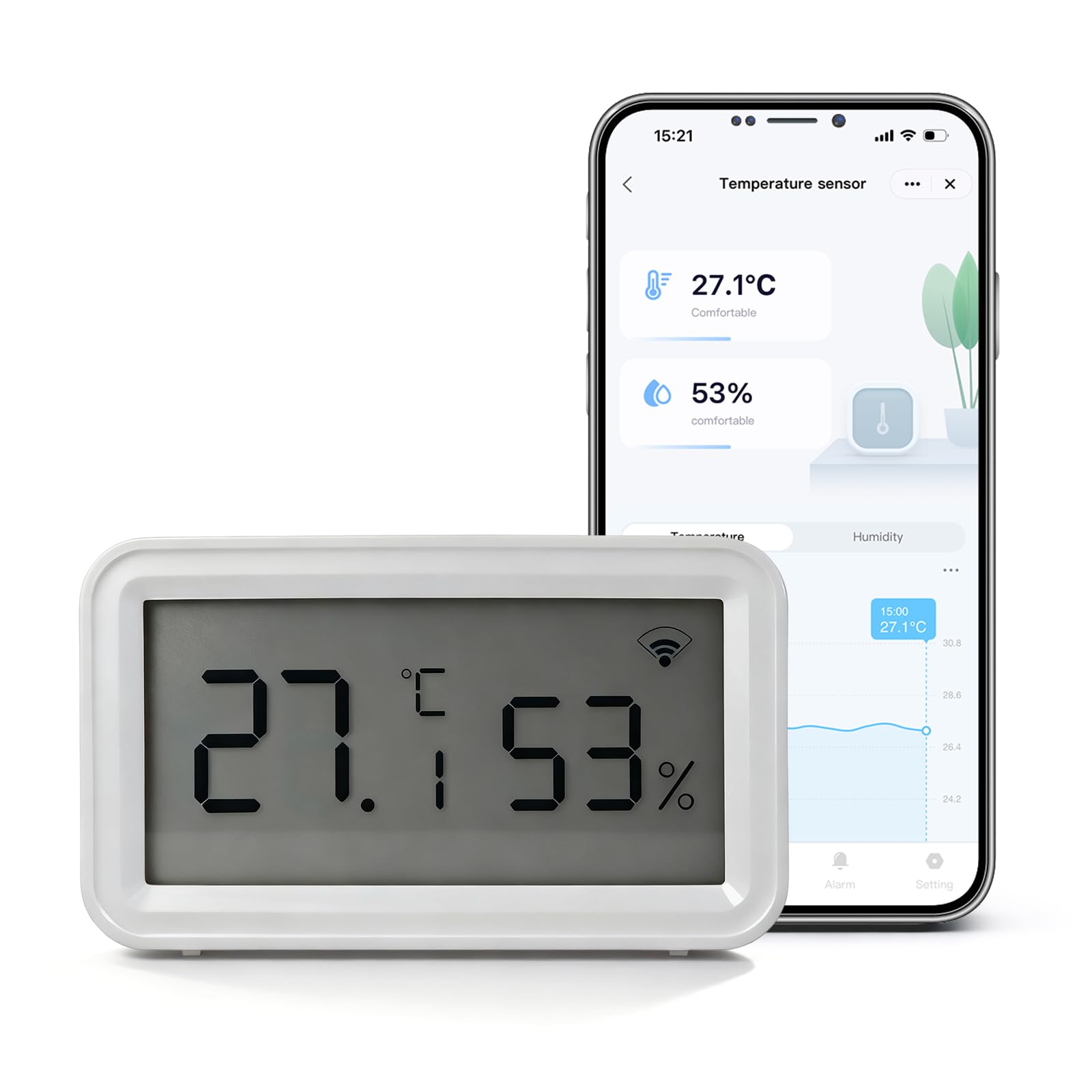 Termometro Ambiente Interno, Igrometro Umidità Casa WiFi, Con Smart Alert, Archiviazione dei dati, Termoigrometro per camera da letto, Magazzino, Cantina, Serra