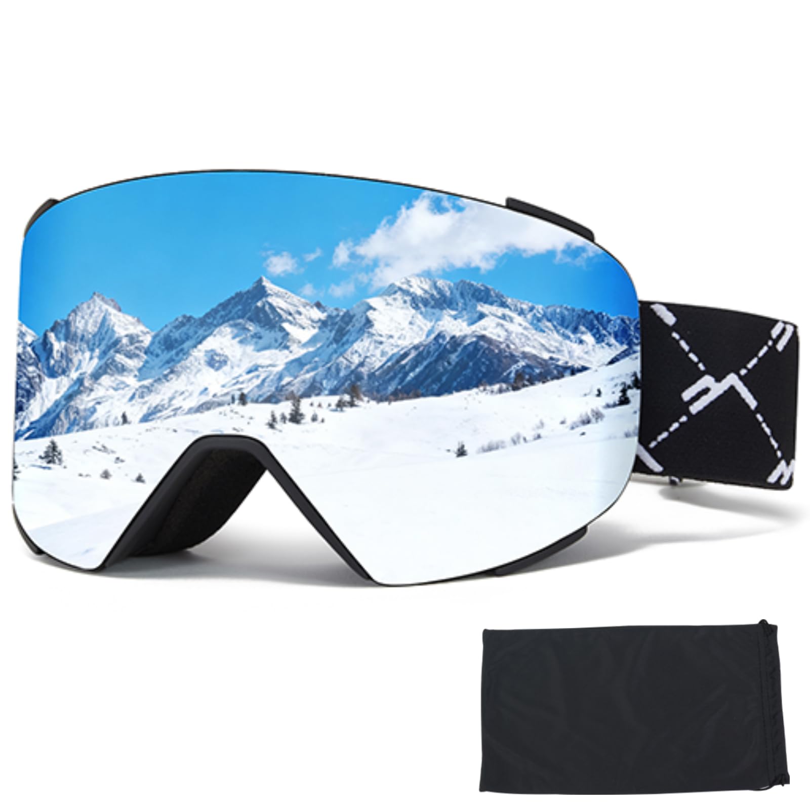 Masque De Ski OTG VCOROS YH227 - Compatible Lunettes De Vue - Anti-buée, Anti-UV - Pour Snowboard, Sports Hiver