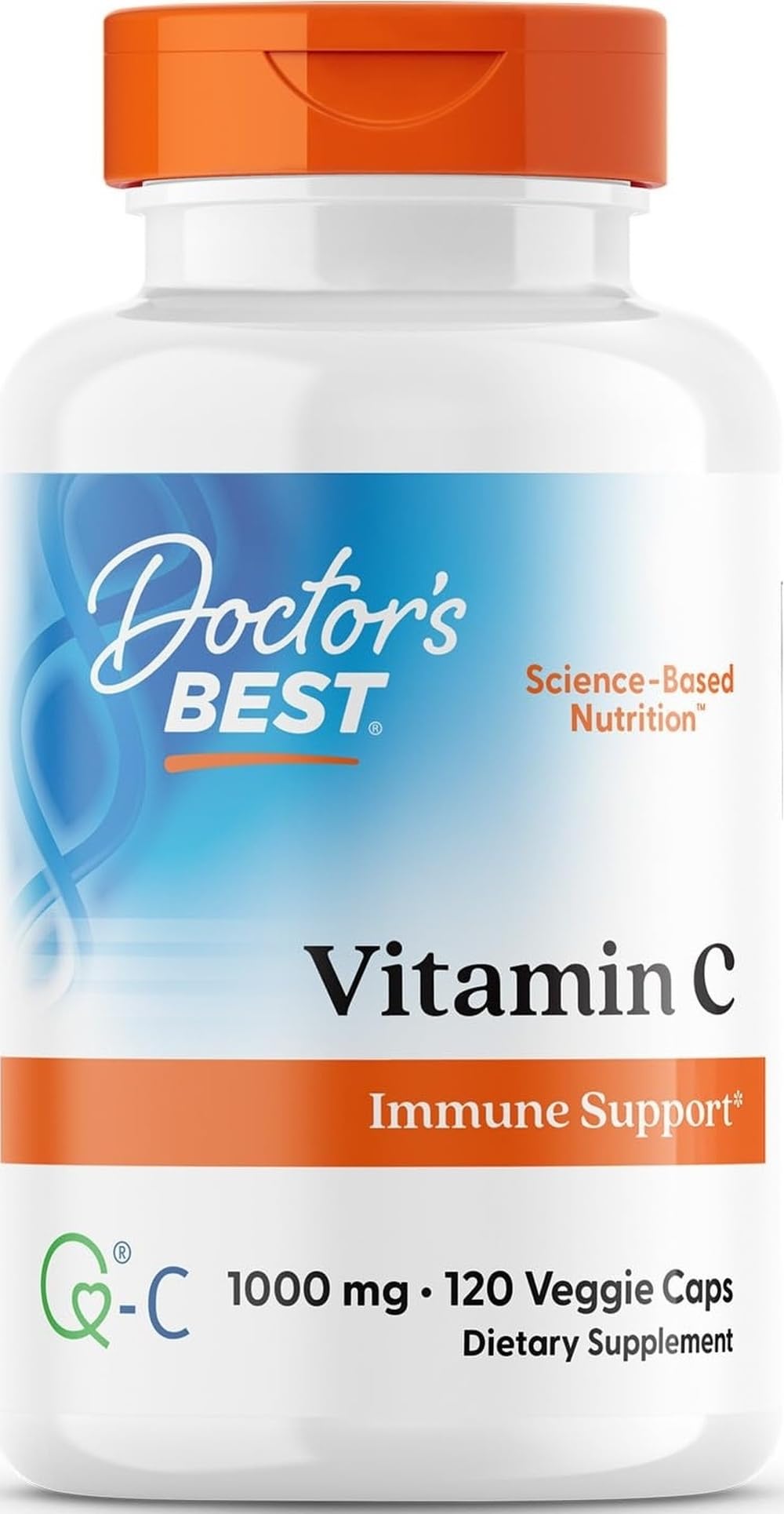 Doctor's BEST Vitamin C 1000mg Supplement, for Men & Women, 120 Veg Caps Unflavored 120 Count (Pack of 1)