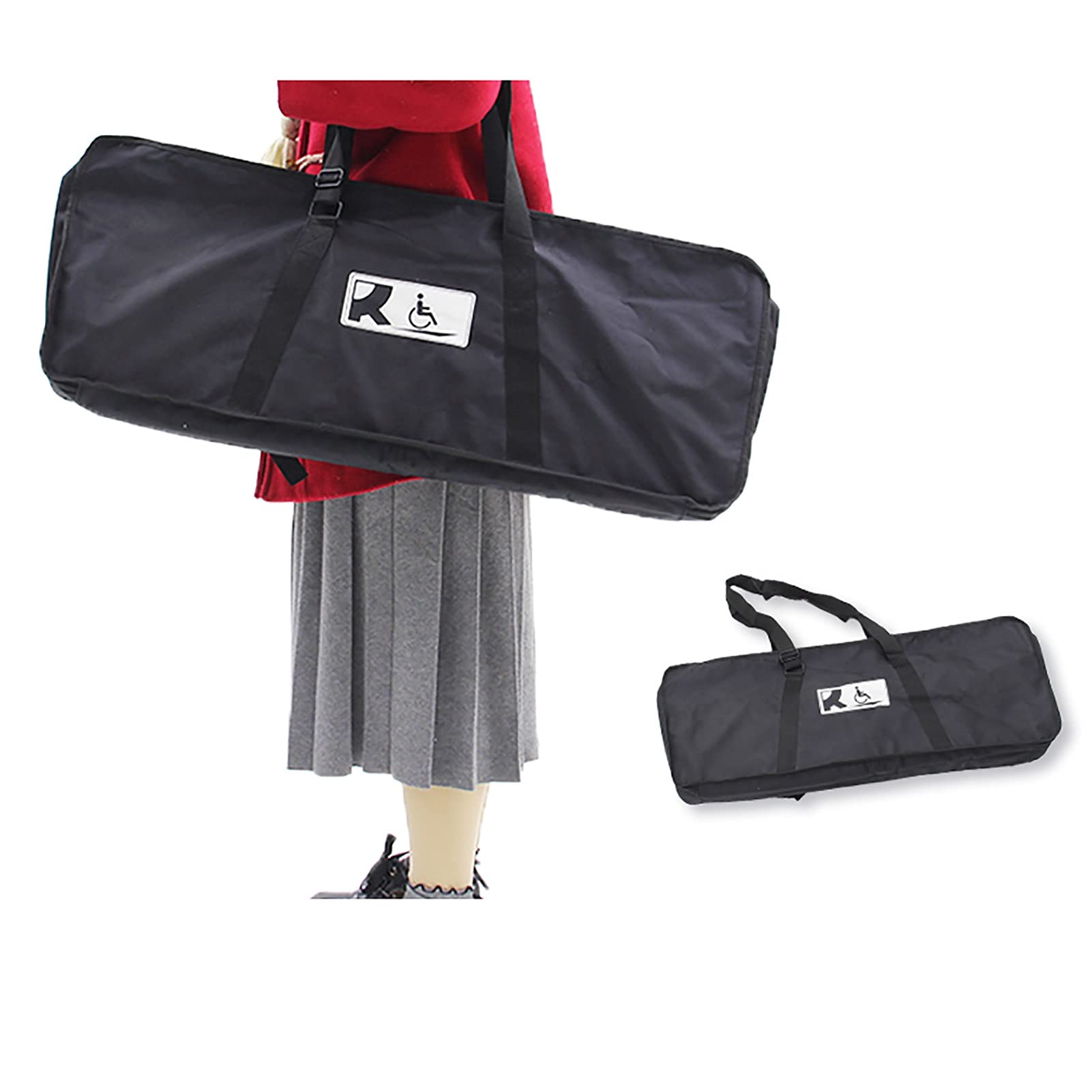 CSBH Non-Skid Threshold Ramp,Portable Aluminum Folding Wheelchair Ramp Storage Bag Convenience Bag (Size : 5ft)