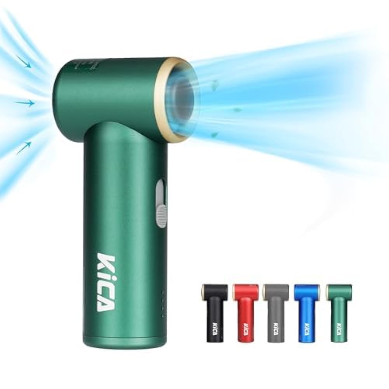 Kica JetFan Mini Personal Handheld Fan[Max 14Hrs Working Time] 3000mAh USB Rechargeable Battery, Metal Shell Turbo Fan, Adjustable Speed, for Office/