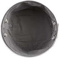 Vista 3 de Bone Dry - Cubo de almacenamiento para mascotas con parche de pata rayado, pequeño redondo, gris, para razas medianas