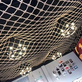 GEIRONV Interior Decoration Net, Child Anti-Fall Net Stair Safety Net Balcony Protection Anti-Fall Net Hemp Rope Protective Net 1m Protection Rope Net (Color : 10mm Diameter, Size : 20cm Grid)