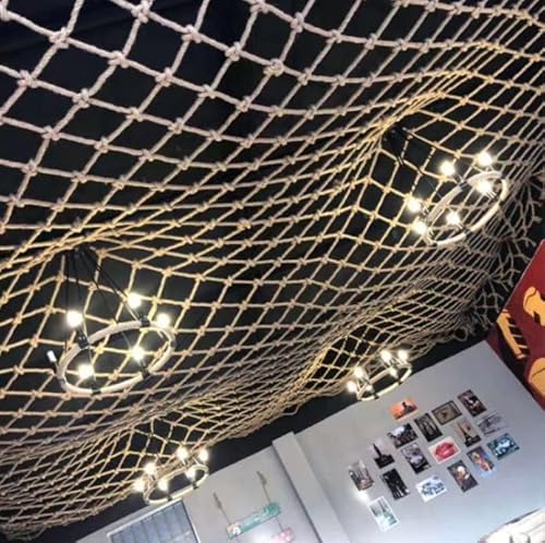 Filet de décoration intérieure, Filet Anti-Chute pour Enfant Filet de sécurité pour escalier Protection de Balcon Filet Anti-Chute Corde de Chanvre Filet de Protection 1 m Filets de Balcon (