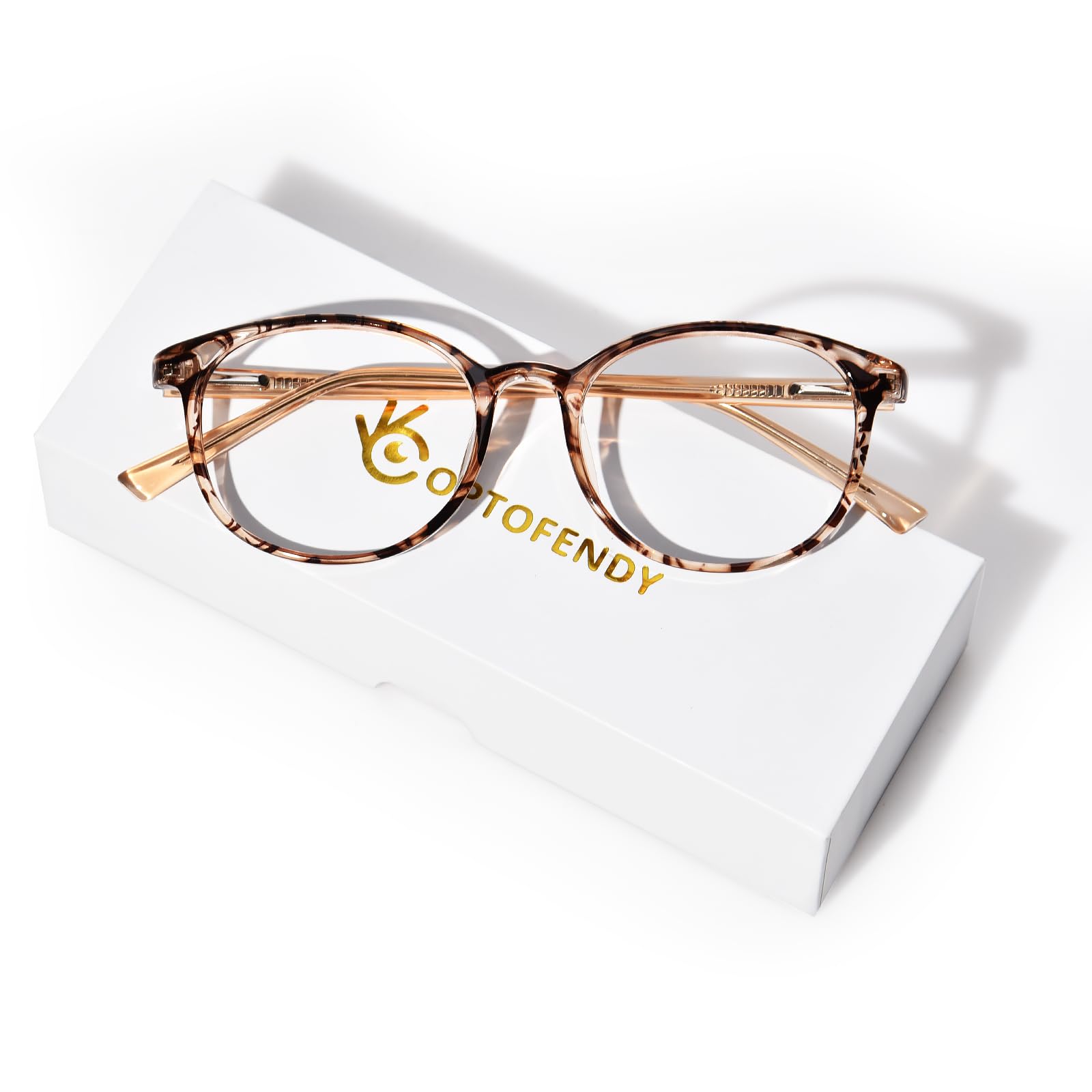 OPTOFENDY Blue Light Glasses for Women, TR90 Blue Light Blocking Glasses Relieve Eyestrain & Anti UV400 Rays