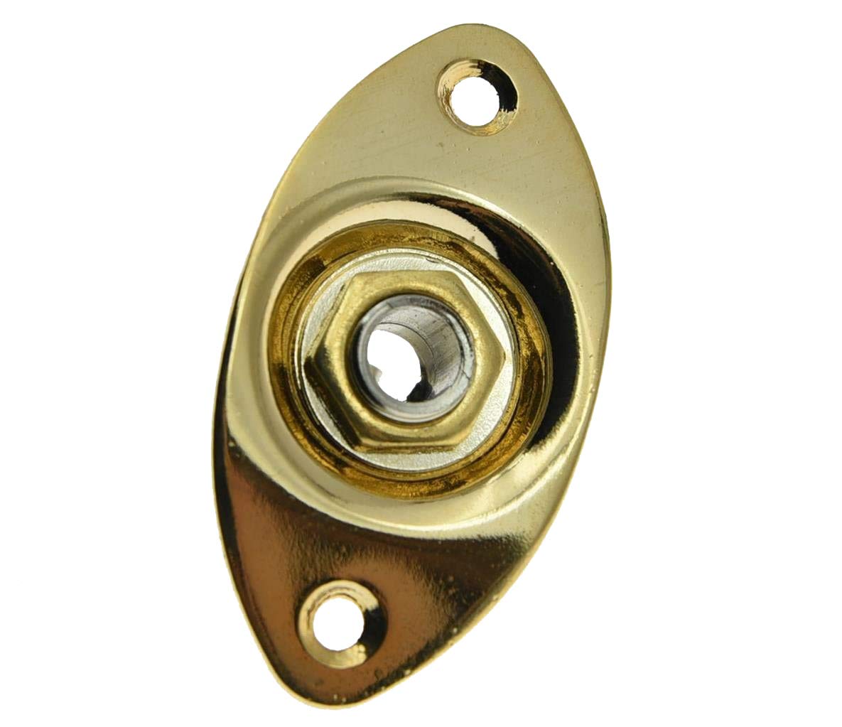 Gold Electric Guitar Jack Plate Oval Jack Socket