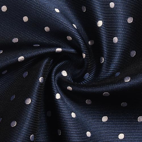 Image of Striped Plaid Polka Dot Mens Tie Formal Necktie Pocket Squares Ties Clips Cufflinks Classic for Men Set