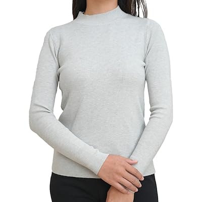 [Fabring] レディース トップス 長袖 ニットセーター レディース リブニット クルーネック 無地 シンプル 高伸缩 薄手 3色から選べます 秋冬春