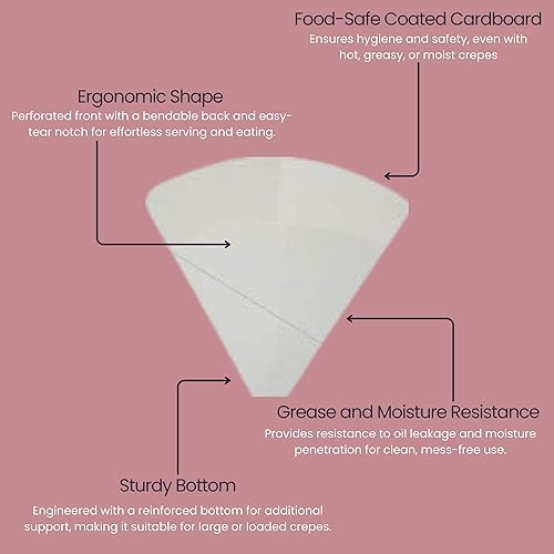 Miniatura 5 de Soporte para crepé blanco, tamaño regular - Cartón perforado de 8.82 oz - 100 piezas, 33 por soporte