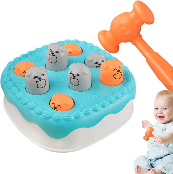 Générique Toy Hammer Kammer, Gake Shape Wack Mole Hammer Games Interactive Toys | Toddler Batting Jouet, gibier Whack, Jeux d'apprentissage préscolaire pour Les Filles garçons de 1 à 3 Ans - 1
