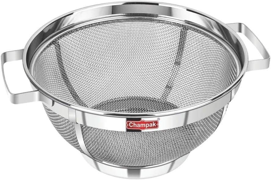 Colander Stainless Steel, Strainer for Kitchen Food, Dishwasher Safe | 304 STAINLESS STEEL GRADE WIRE MESH 3QT