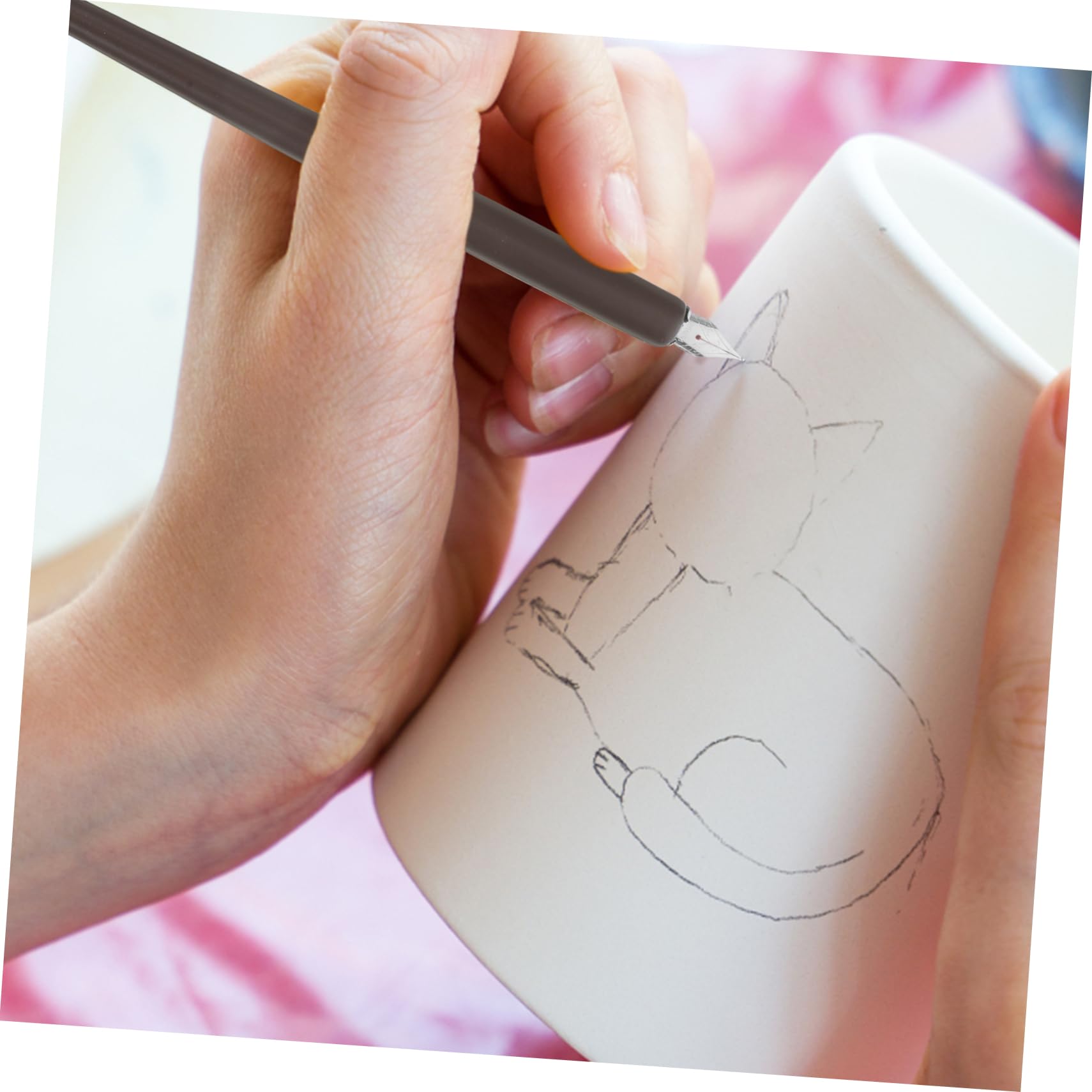 4 Pièces Crayon sous Glaçure Pratique pour Dessin Artisanal Crayon Peint à Main Outil de Bricolage pour Projets Artistiques DIY avec des Lignes
