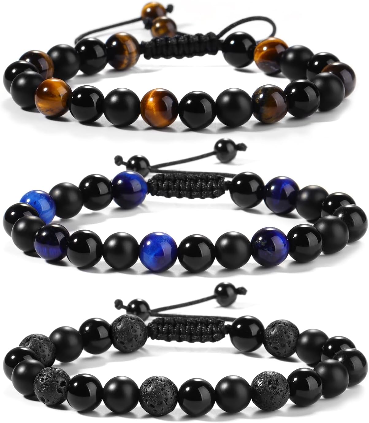 8mm(Obsidian/Tiger Eye/Lava)