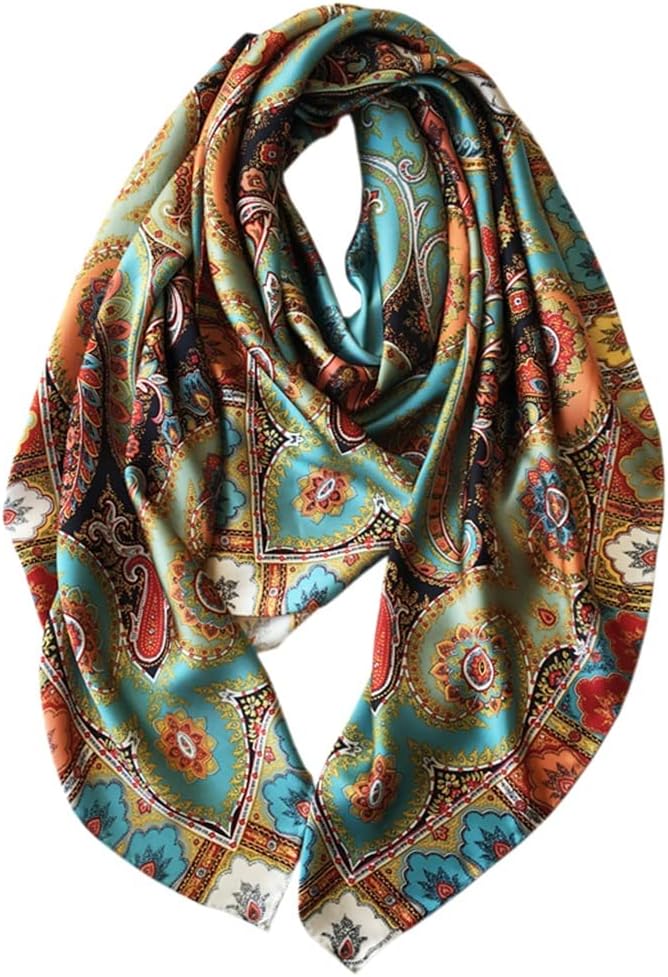 All-match Shawl Ladies Printed Fashion Silk Square Scarf For Mother