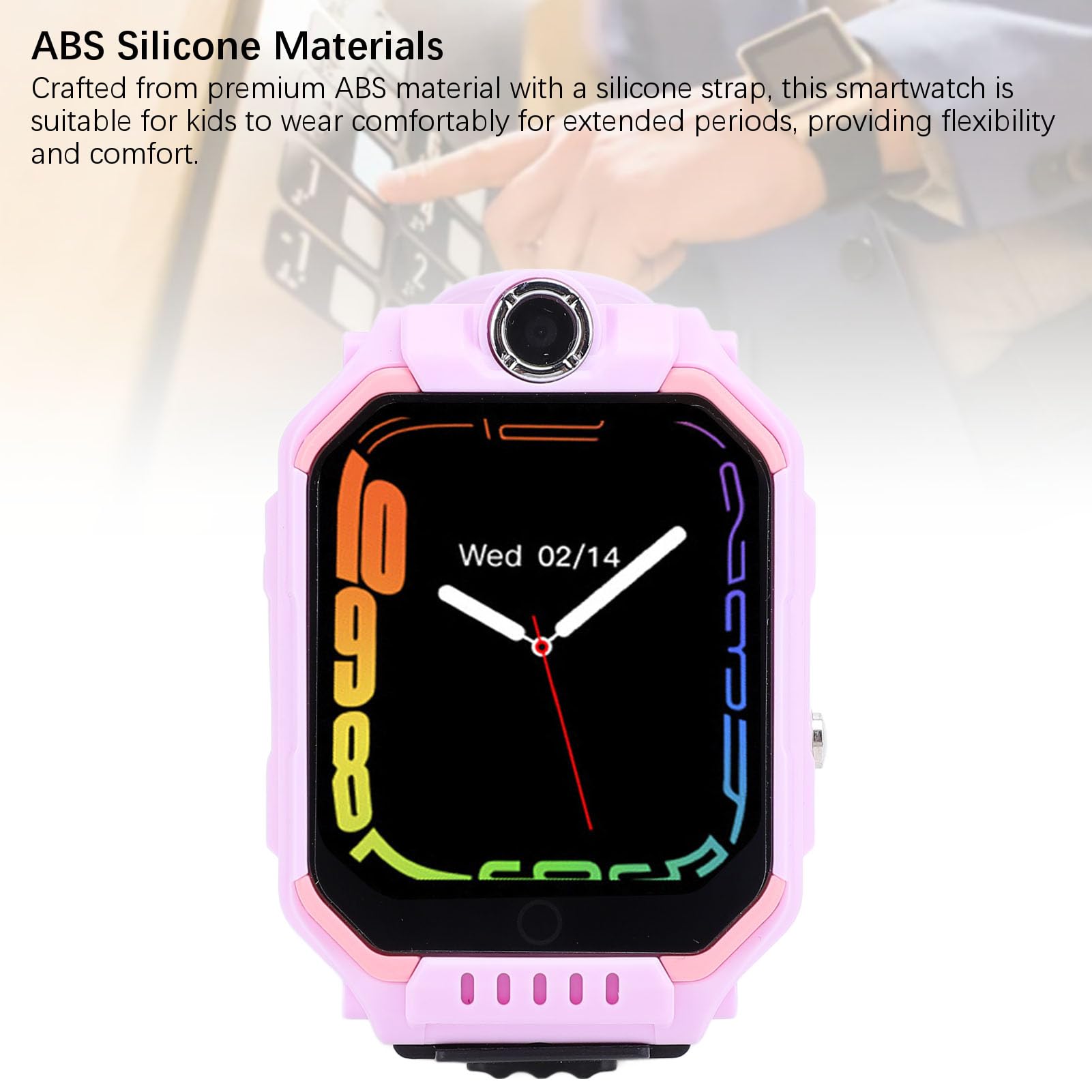 PUSOKEI Smart Watch per Bambini, Orologio Digitale con Schermo HD, Orologio Telefonico con Chiamate, SMS, Fotocamera, modalità Scuola, Funzione SOS, Posizione, Sveglia, Impermeabile IP68