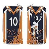 [witusu] ハイキュー!! 日向翔陽 財布 長財布 大容量 PUレザー 小銭入れ ファスナー付き 多機能 日常使い さいふ 男女兼用 子供用 カード収納 誕生日 プレゼント