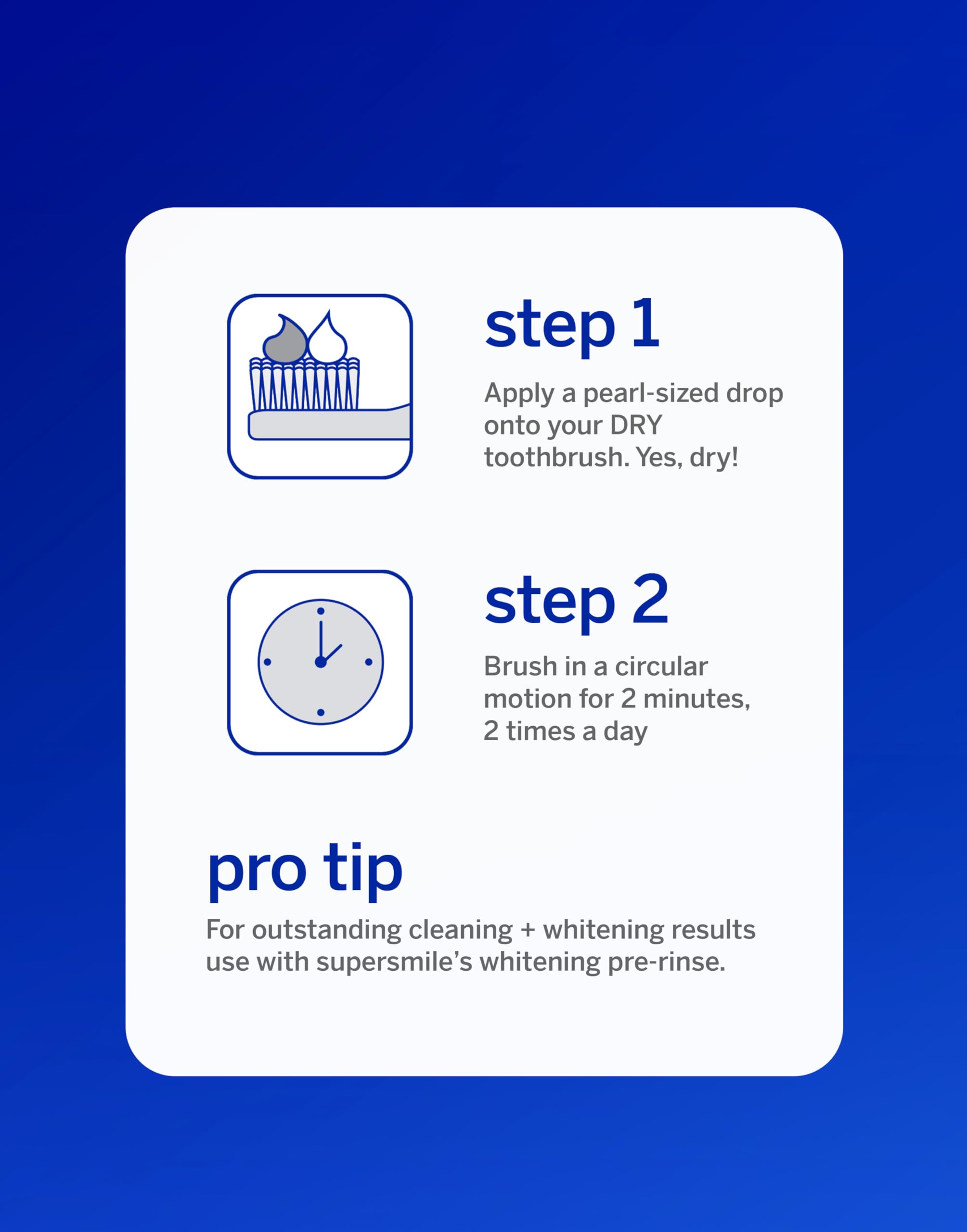 Supersmile Fluoride-Free Whitening System – 3.4 oz Professional Grade Whitening Toothpaste & 3.6 oz Accelerator – Whitens up to 6 Shades & Strengthens Enamel