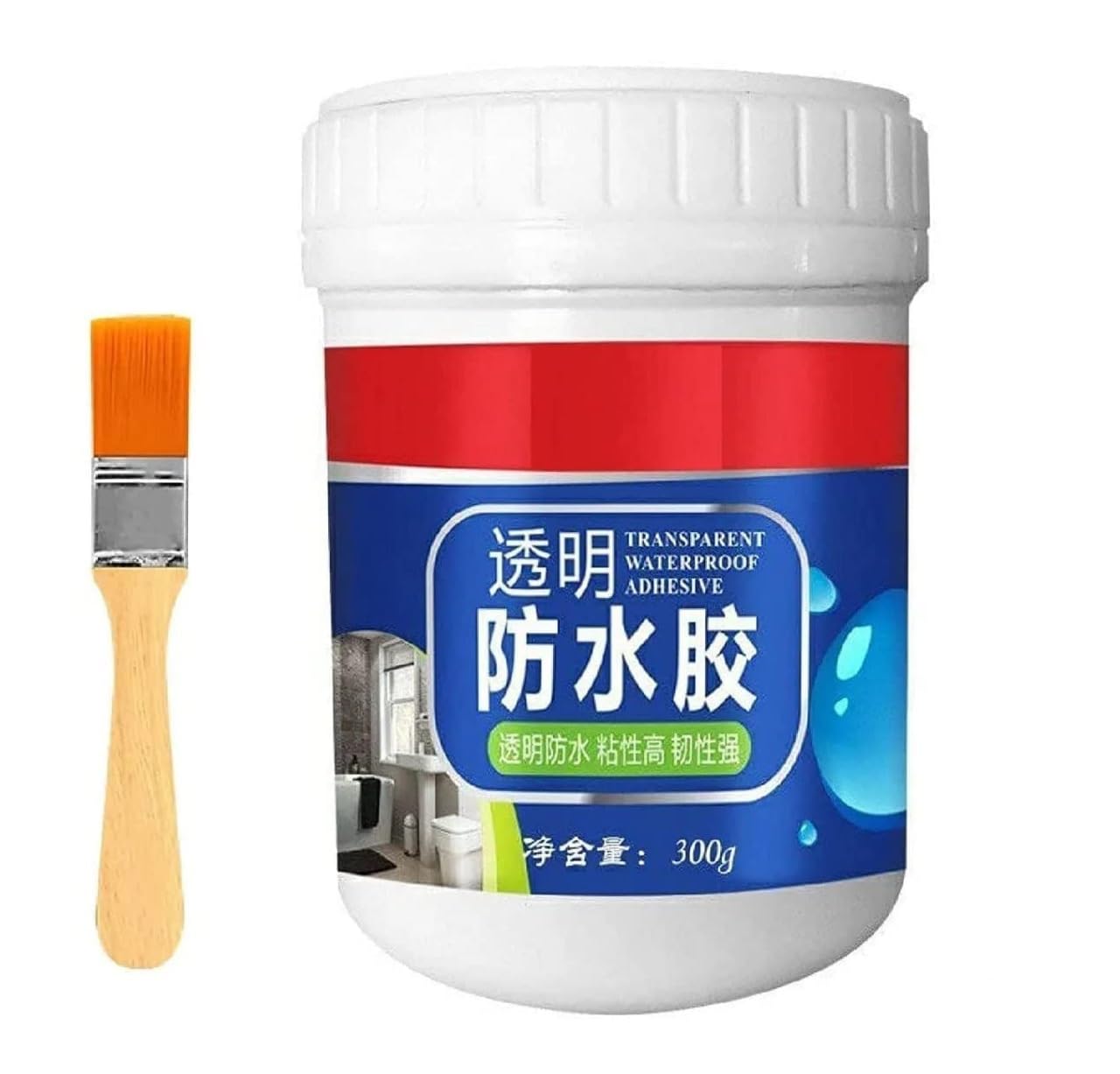 SPOSITO Crack Seal Glue 300gm with Brush Transparent Waterproof Glue for Roof Leakage Crack Seal Agent Roof Water Leakage Solution Water Proof Glue Transparent Glue Waterproofing for Pipe Wall Tiles (B0BDVBFMV1) Amazon Price History, Amazon Price Tracker
