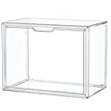 Clear Acrylic Display Case, Stackable Plastic Storage Bins with Magnetic Attraction Lid, Showcase for Cosmetic, Large Figures Collectibles, X-Large