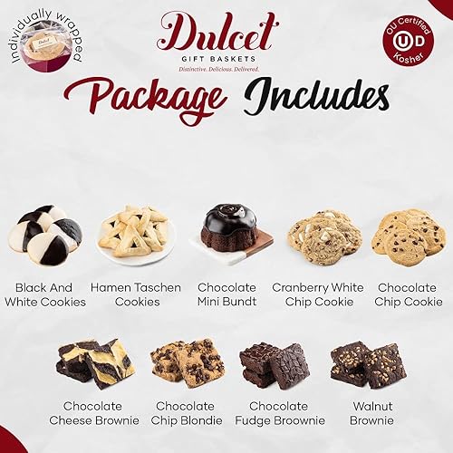 Miniatura 5 de Dulcet Cesta de regalo Heavenly Classic Baked Goods con brownie y galletas para todas las ocasiones, ideal para mamá, papá, hijo, hija, hermanos,