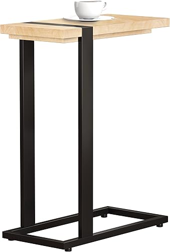 Safdie & Co. Mesa auxiliar color gris pardo, mesitas de noche para dormitorios, mesas pequeñas de metal para espacios pequeños, uso como mesa disponible en Yaxa Guatemala