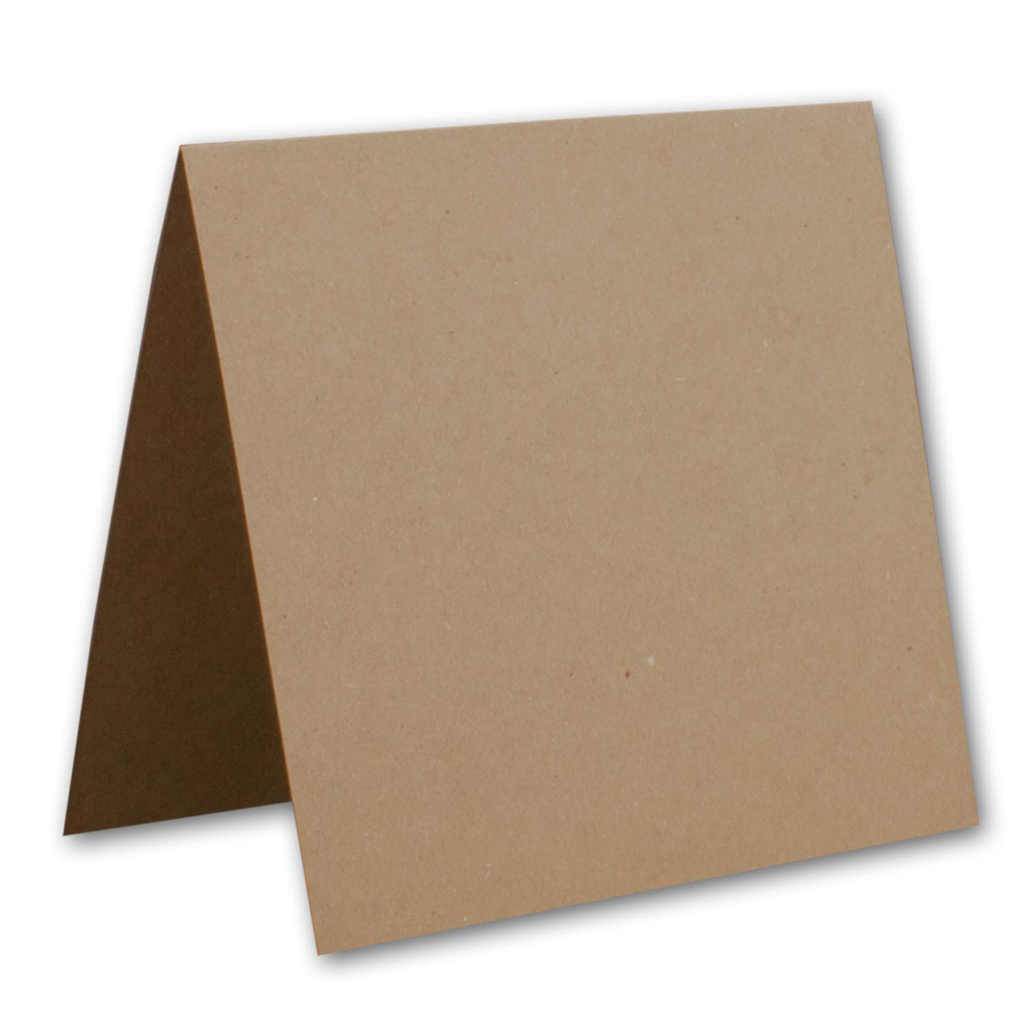 Doble Tarjetas, reciclado – Natural Color Marrón, Plaza 150 x 150 (100% natubelassenes material – Certificado FSC), color marrón 500 Doppelkarten