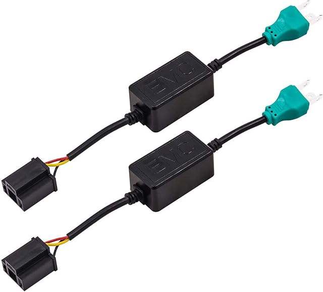 YnGia H4 Led Headlight Decoder Anti-flicker Harness 2pcs Canbus Resistor Error Free Adapter Decoder H4 HB2 9003 Flash Warning Canceller Capacitor for Headlight Fog Bulb