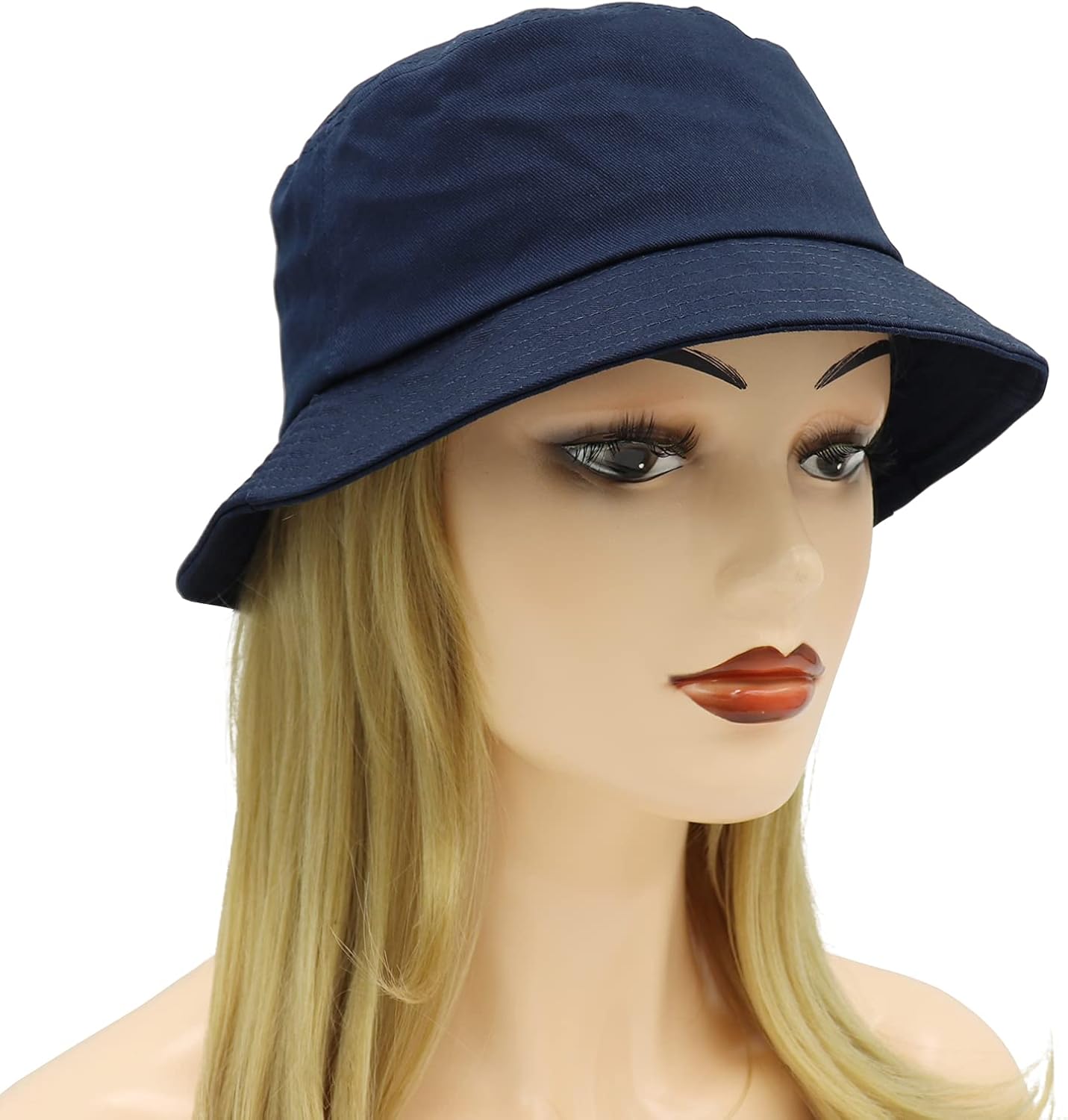 Umeepar Unisex Cotton Packable Bucket Hat Sun Hat Plain Colors for Men Women